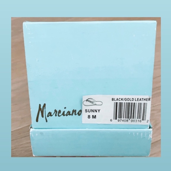 Marciano jewelled flip flop leather sandals - Picture 3 of 8